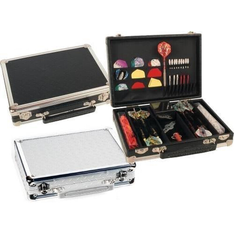 Dartkoffer Luxus silber