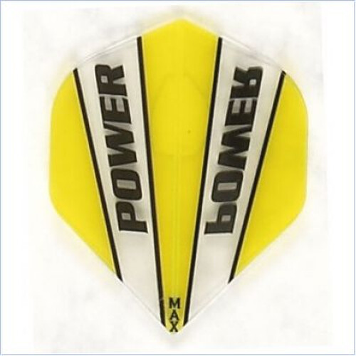 McCoy Power Max No2 Solid YELLOW CLEAR Standard Dartflights 150 Micron
