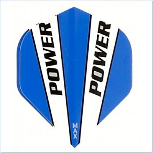 McCoy Power Max No2 Solid BLUE WHITE Standard Dartflights 150 Micron