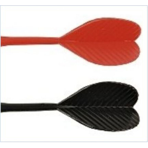 Automatendartflight pear schwarz / rot