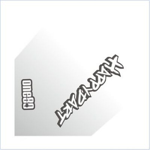 one80 Happy Dartflights WHITE