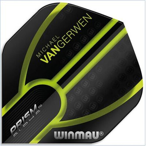 Michael Van Gerwen - Winmau Prism Alpha Black Green V1 Standard Dartflights