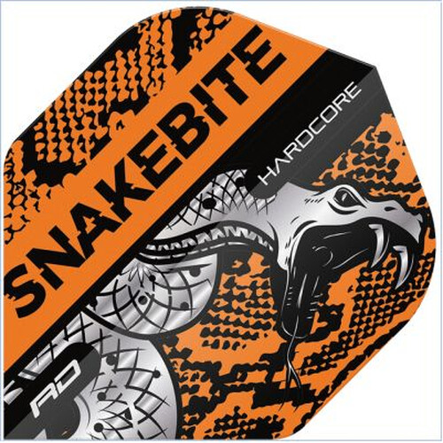 Peter Wright - Snakebite Coiled Snake Orange - Red Dragon Standard Dartflights