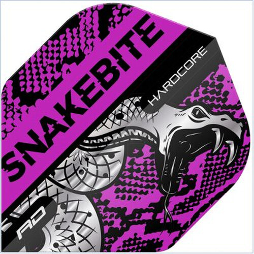 Peter Wright - Snakebite Coiled Snake Purple - Red Dragon Standard Dartflights
