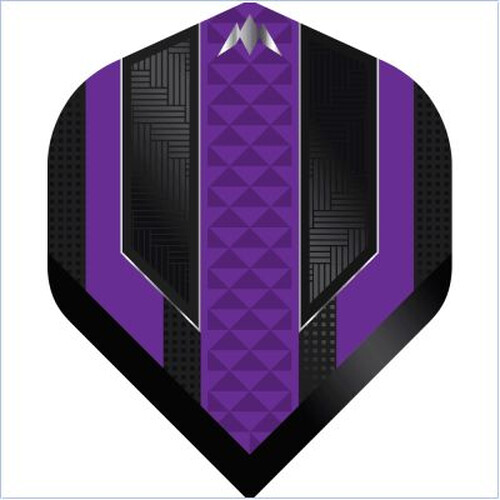 Mission Temple Standard Dartflights 100 Micron Black & Purple