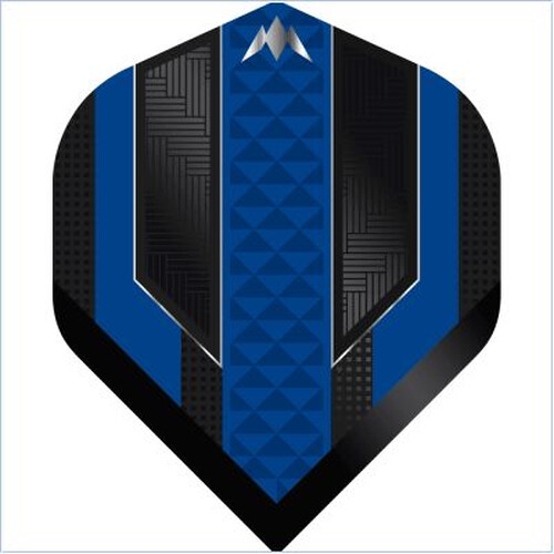 Mission Temple Standard Dartflights 100 Micron Black & Blue