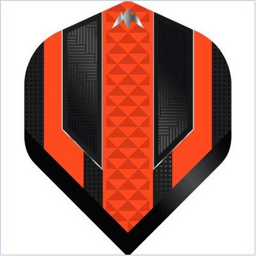 Mission Temple Standard Dartflights 100 Micron Black & Orange