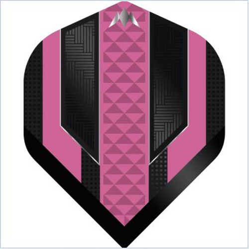 Mission Temple Standard Dartflights 100 Micron Black & Pink