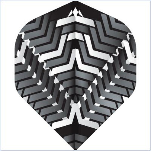 Mission Vex Standard Dartflights 100 Micron Black & White