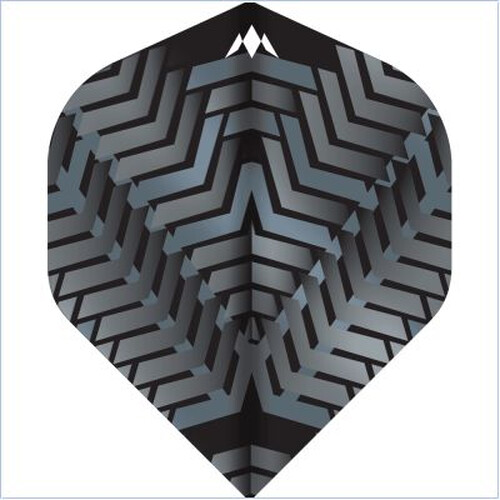 Mission Vex Standard Dartflights 100 Micron Black & Grey