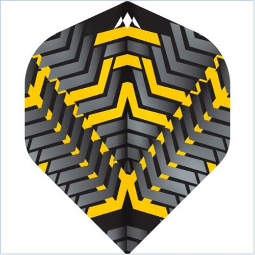 Mission Vex Standard Dartflights 100 Micron Black & Yellow