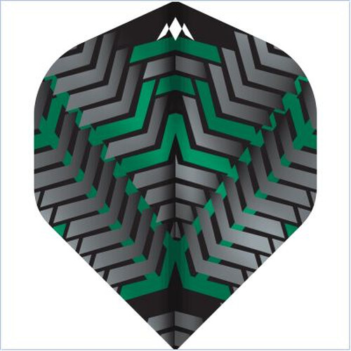 Mission Vex Standard Dartflights 100 Micron Black & Green