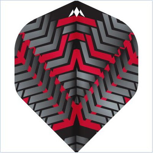 Mission Vex Standard Dartflights 100 Micron Black & Red