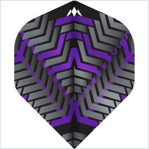 Mission Vex Standard Dartflights 100 Micron Black & Purple