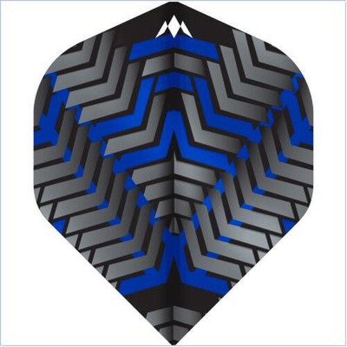 Mission Vex Standard Dartflights 100 Micron Black & Blue