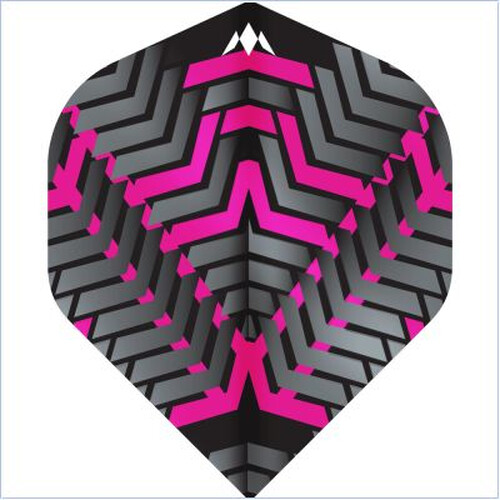 Mission Vex Standard Dartflights 100 Micron Black & Pink