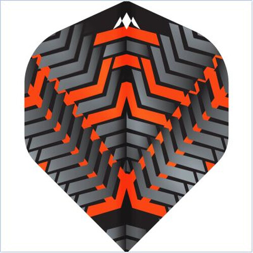 Mission Vex Standard Dartflights 100 Micron Black & Orange