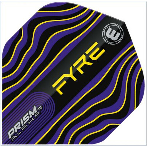 Winmau Prism Alpha Fyre Black-Blue-Yellow Standard Flight
