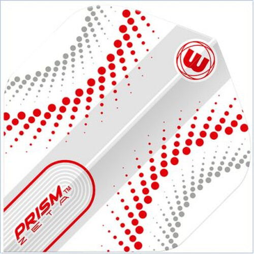 Winmau Prism Zeta Circles WhiteRed Standard Dartflights