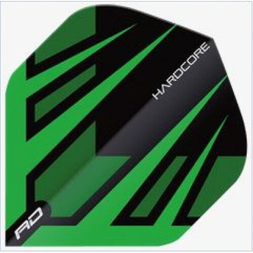 Red Dragon Hardcore Radical Green Black Fan - Red Dragon Standard Dartflights