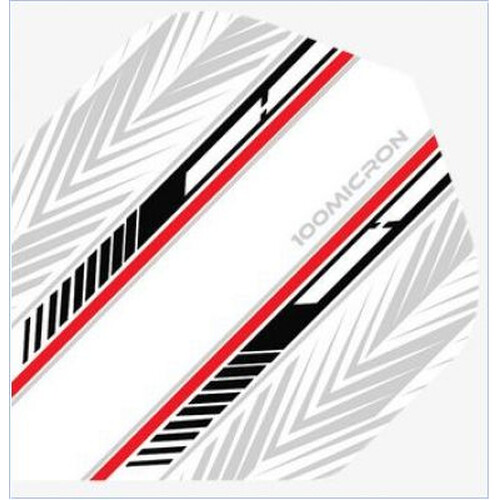 Racing White Black Red No2 Standard Dartflights