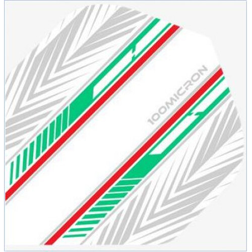 Racing White Green Red No2 Standard Dartflights