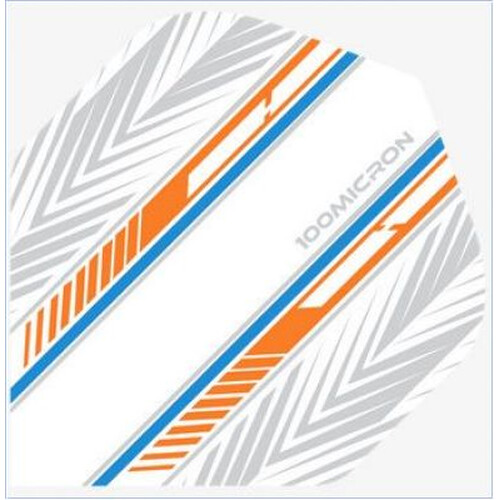 Racing White Orange Blue No2 Standard Dartflights