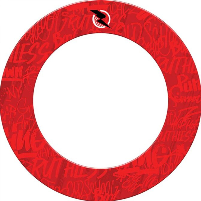 Ruthless Dartboard Surround - Professional - Graffiti Red