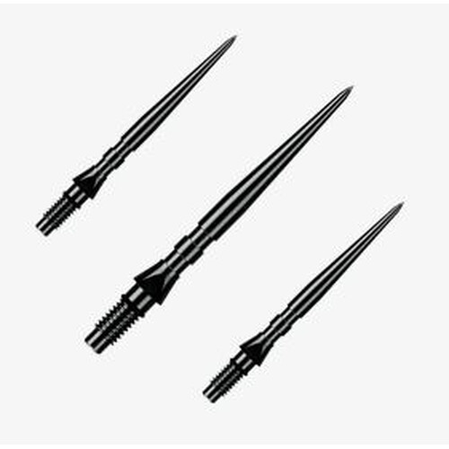 Winmau Switch Point Groove Steeldartspitzen Schwarz 26mm