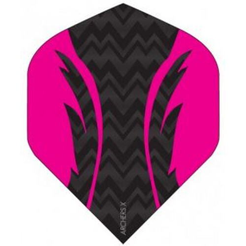Archers X 100 Micron Pro Flights Black Pink