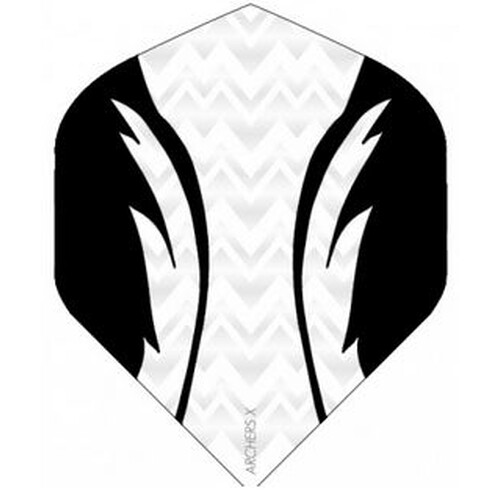 Archers X 100 Micron Pro Flights White Black