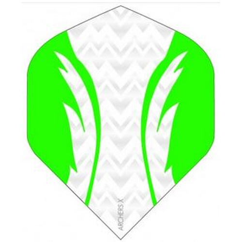 Archers X 100 Micron Pro Flights White Green