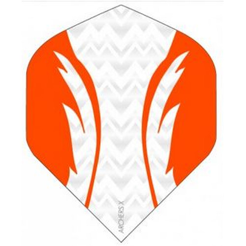 Archers X 100 Micron Pro Flights White Orange