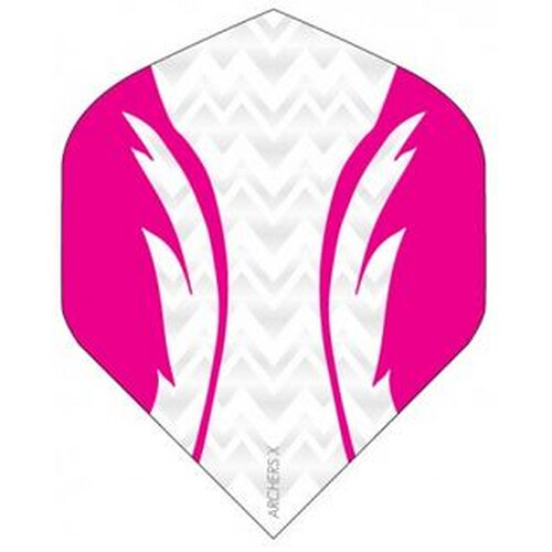 Archers X 100 Micron Pro Flights White Pink