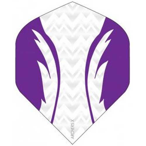 Archers X 100 Micron Pro Flights White Purple