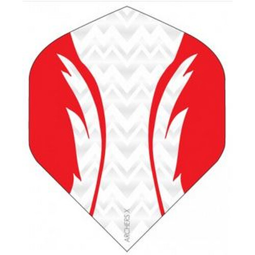 Archers X 100 Micron Pro Flights White Red