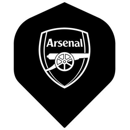 Arsenal FC Dartflights - The Gunners - Black 2 Sided Mono