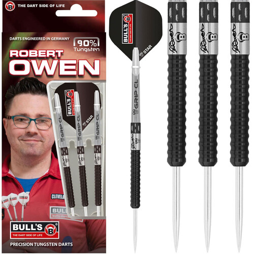 Bulls Robert Owen Darts Steel Tip 90% Tungsten Black Edition