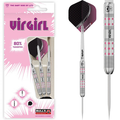 Bulls Virgirl VR1 Darts Steel Tip 80% Tungsten Dot Grip
