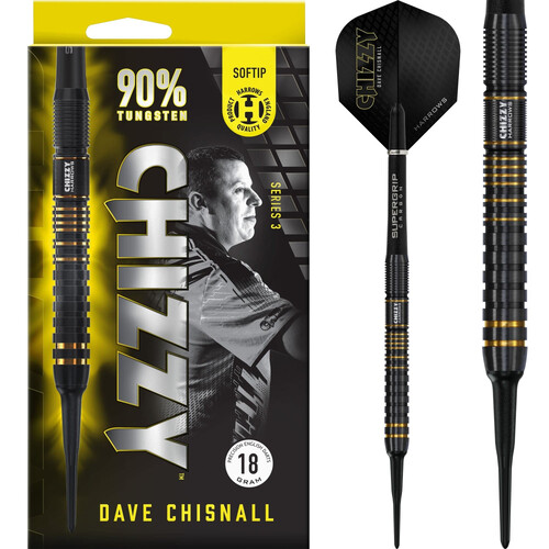 Harrows Dave Chisnall Darts Chizzy Soft Tip 90% Tungsten Series 3