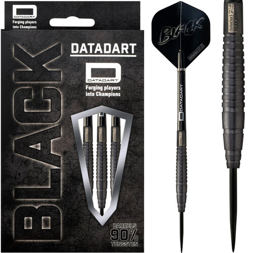 Datadart Black Darts Steel Tip - Titanium Matt Straight S2 24g