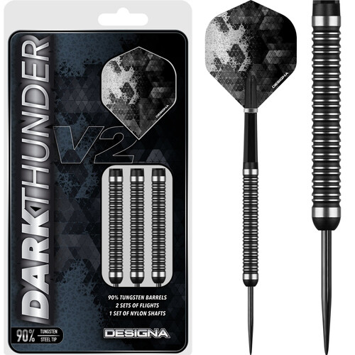 Designa Dark Thunder V2 Darts Steel Tip - Schwarz