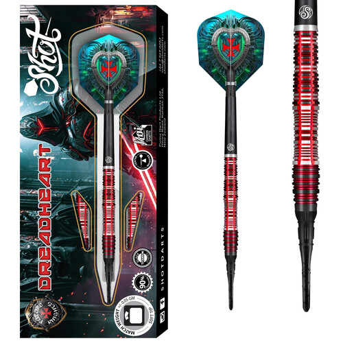 Shot Future Knights Darts Soft Tip 90% Tungsten - Dreadheart 20g