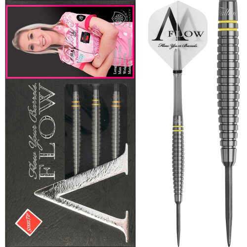 Dynasty Darts Black Line Steel Tip Fallon Sherrock DLC Black Titanium Fallon 3 24g