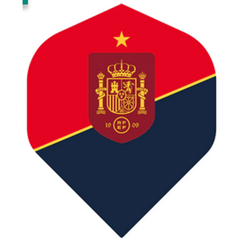 Espana Football Dart Flights Red & Blue