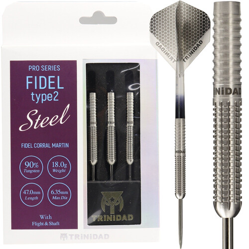 Trinidad Pro Darts Steel Tip 90% Tungsten - Fidel 2 18g