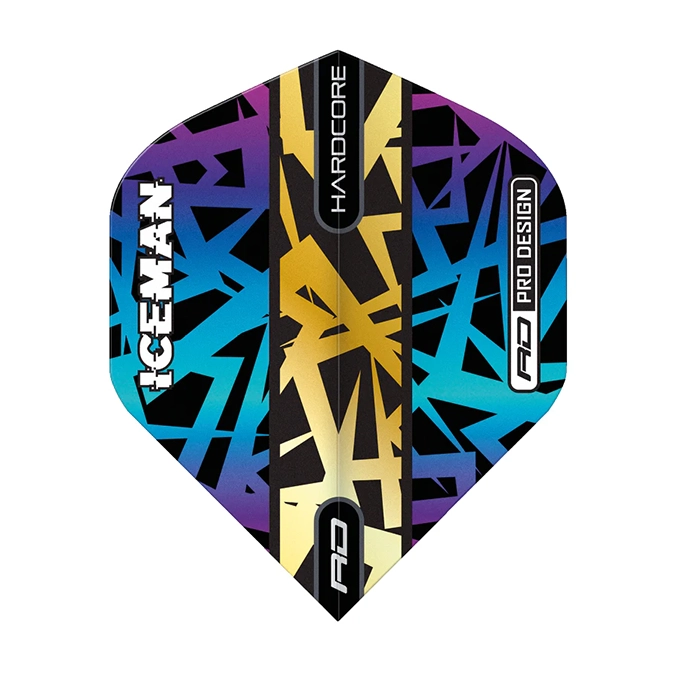 Gerwyn Price THE ICEMAN Red Dragon RAINBOW GOLD Standard Dartflights