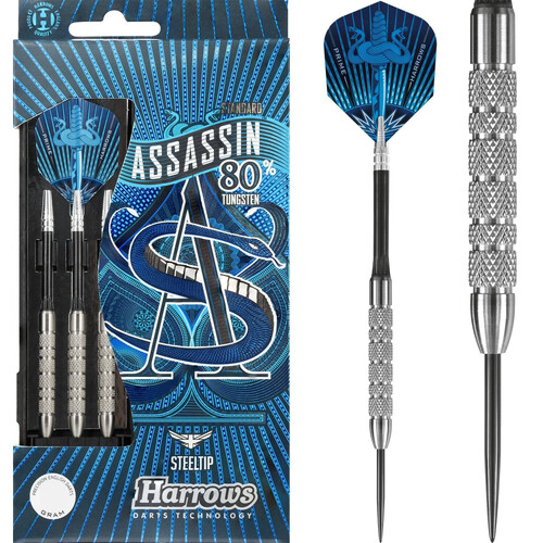 Harrows Assassin Darts Steel Tip - Std - Knurled 22g