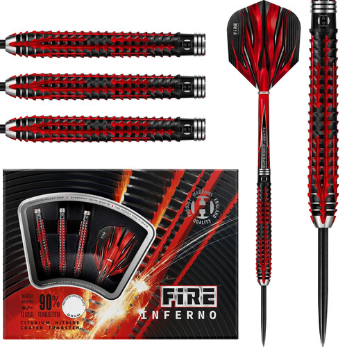 Harrows Fire Inferno Darts Steel Tip - Black/Red