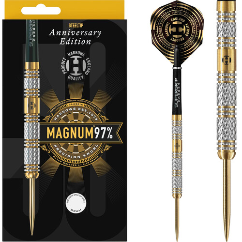 Harrows Magnum Darts Steel Tip 97 Anniversary Edition Gold Titanium
